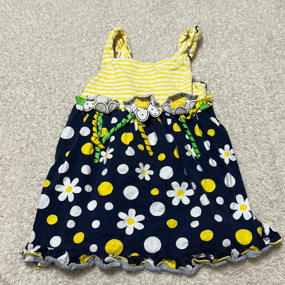 Yellow flower dress 2T